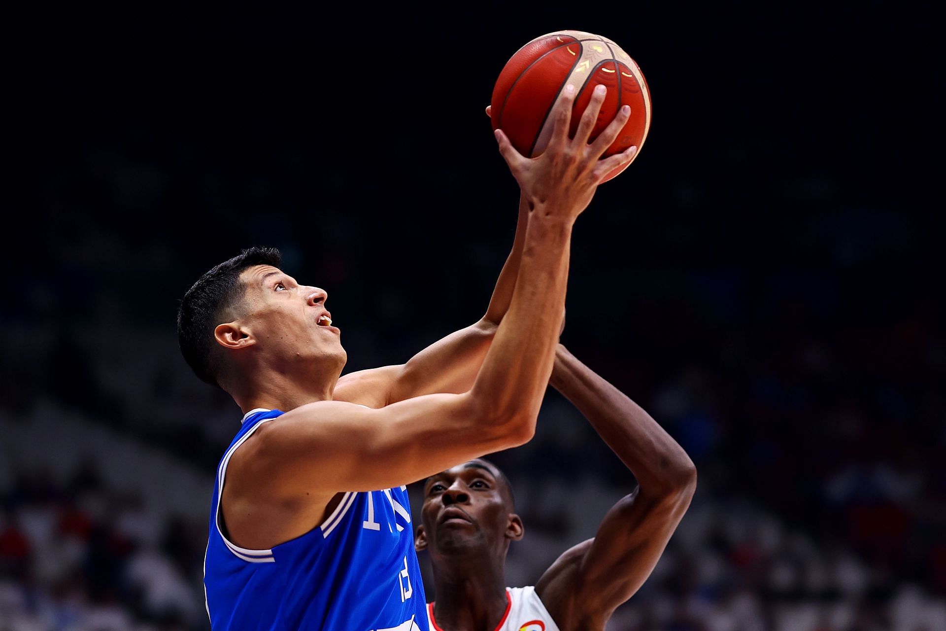 Italian forward Simone Fontecchio against Angola in Round 1 of the FIBA World Cup 2023