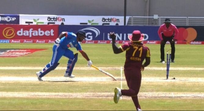 [Watch] Kyle Mayers’ direct hit helps West Indies dismiss Sanju Samson in IND vs WI 1st T20I