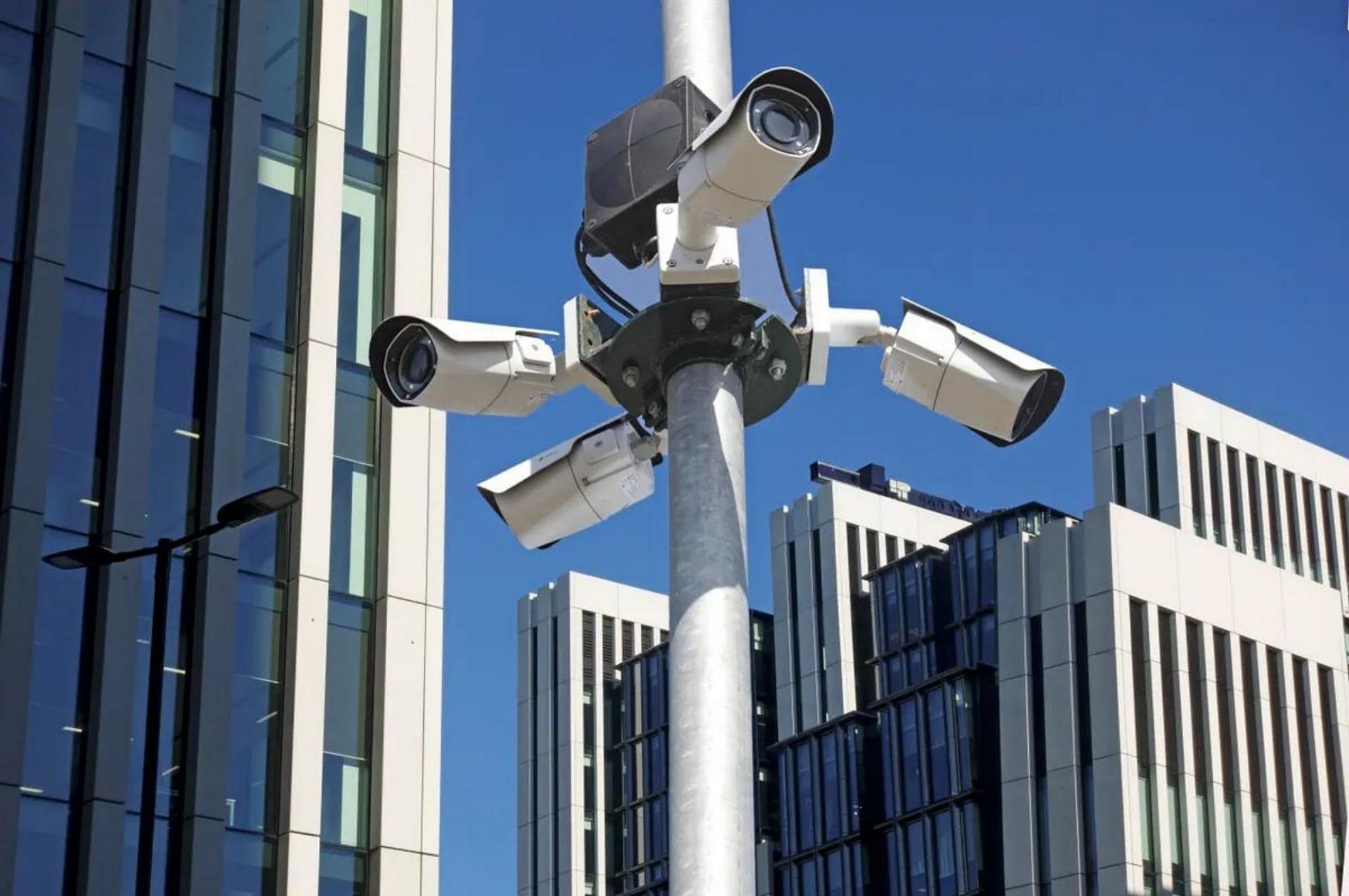 US surveillance system cameras (Image via Getty)