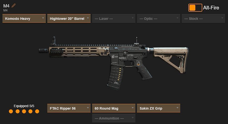 M4 loadout (Image via sym.gg)