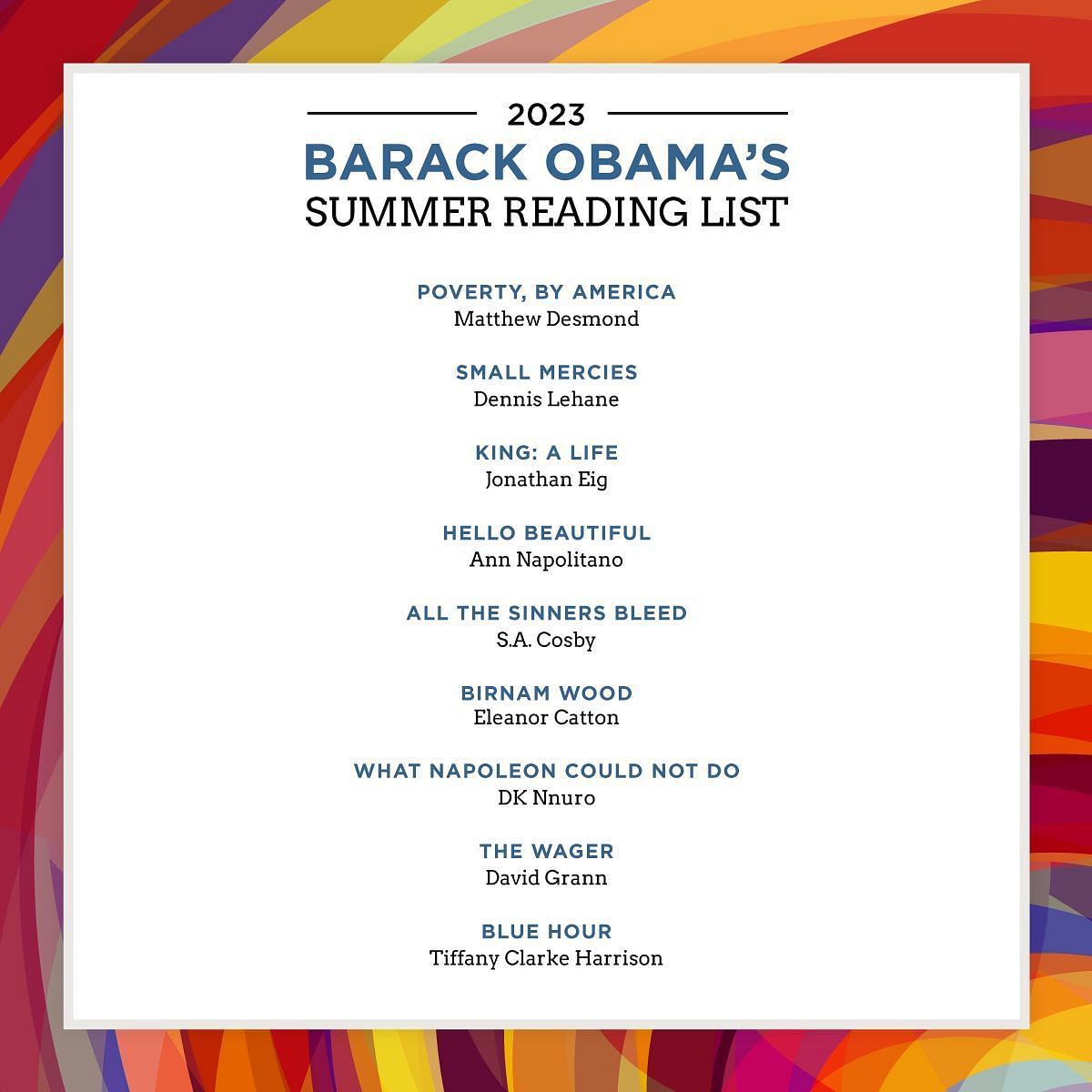 Obama&#039;s summer reading list (Image via LinkedIn/Barack Obama)