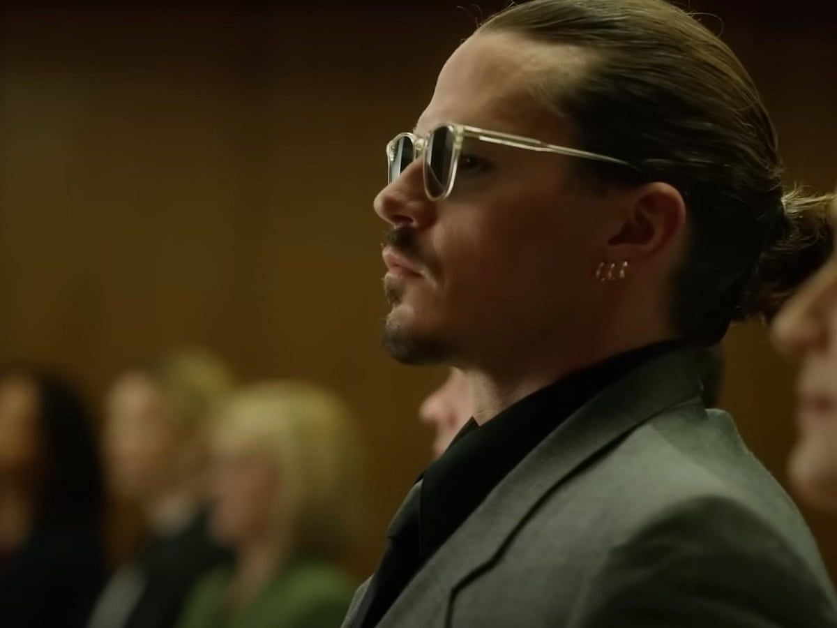 Johnny Depp at the trial (image via The Guardian)