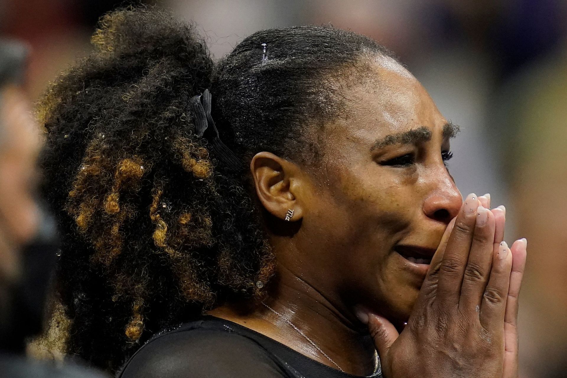 Williams bid a tearful goodbye to the tennis world at last year&#039;s US Open