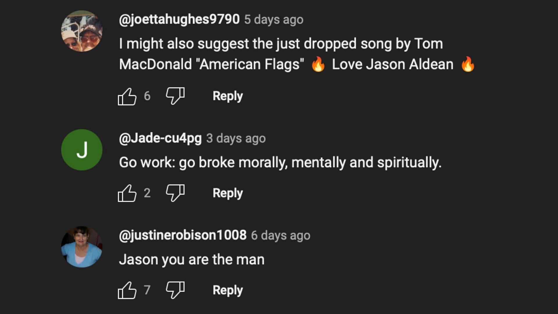 "Anthem for toothless snowflakes" Fake Jason Aldean Go Woke Go Broke