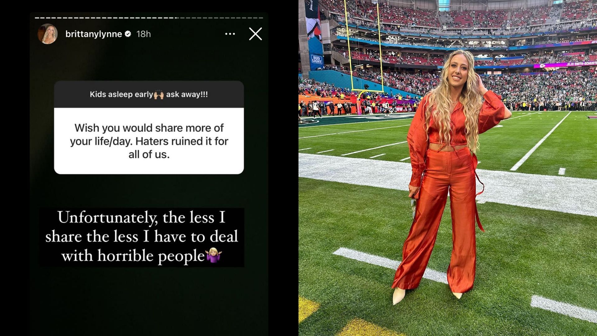 Brittany Mahomes discuss about her experience with haters online.
