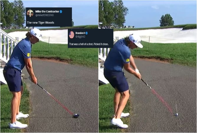 “The new Tiger Woods” – Fans in awe of Cameron Smith’s ‘clean’ strike from the pavement at LIV Golf Bedminster
