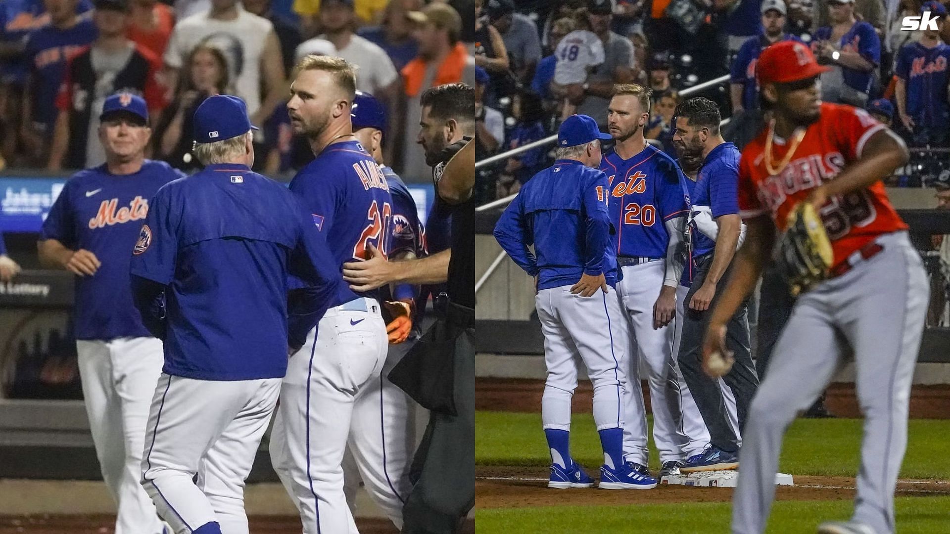 Why Was Pete Alonso Forced To Exit Game Vs Angels Early? Benches Clear ...