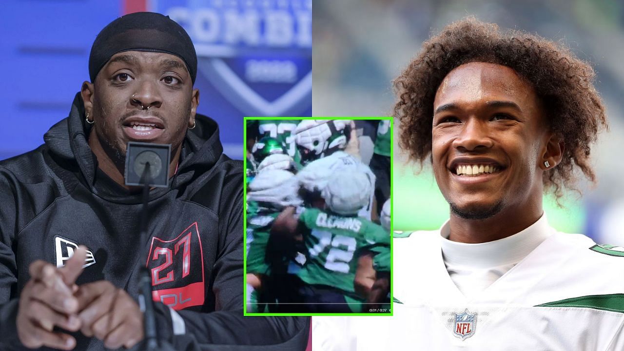 Massive fight breaks out as Garrett Wilson, Mike Clemons throw punches in viral Jets training camp video