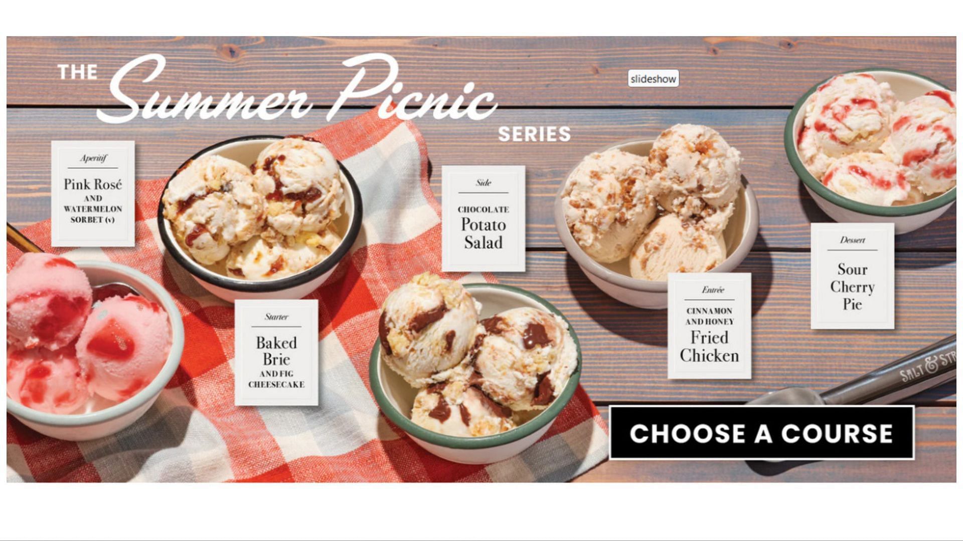 The five unique flavors (Image via Salt &amp; Straw)