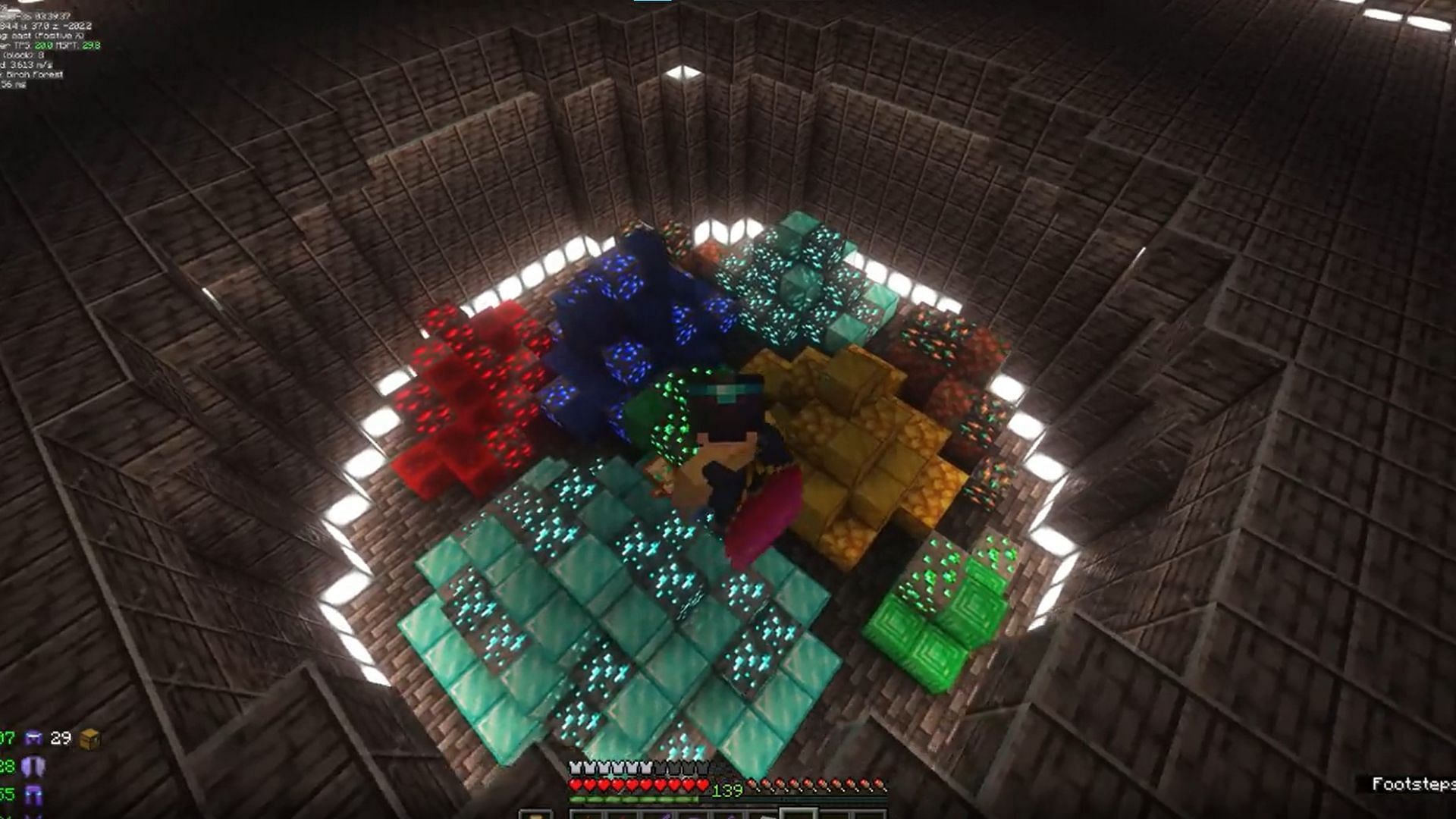 Minecraft player creates secret vault to store their valuable diamonds 