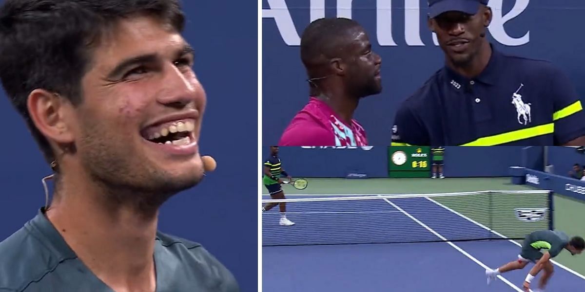 Carlos Alcaraz and Frances Tiafoe participated in the Stars of the Open exhibition event at the 2023 US Open