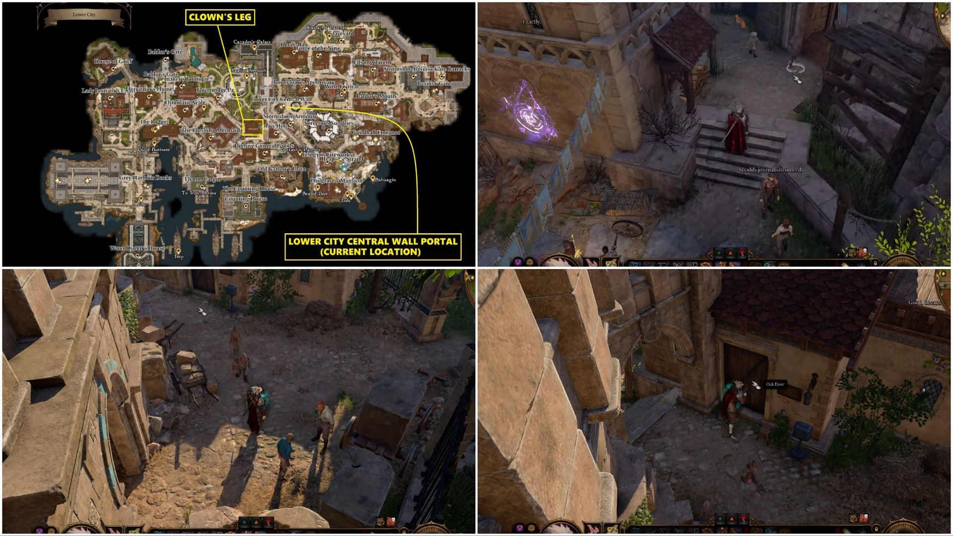 Lower City Central Wall in Baldur&#039;s Gate 3 (Image via Larian Studios)