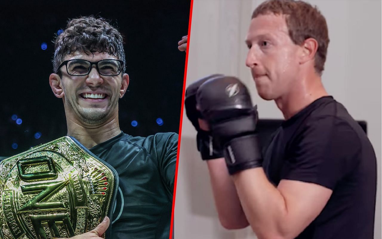 Mikey Musumeci (left) and Mark Zuckerberg (right)