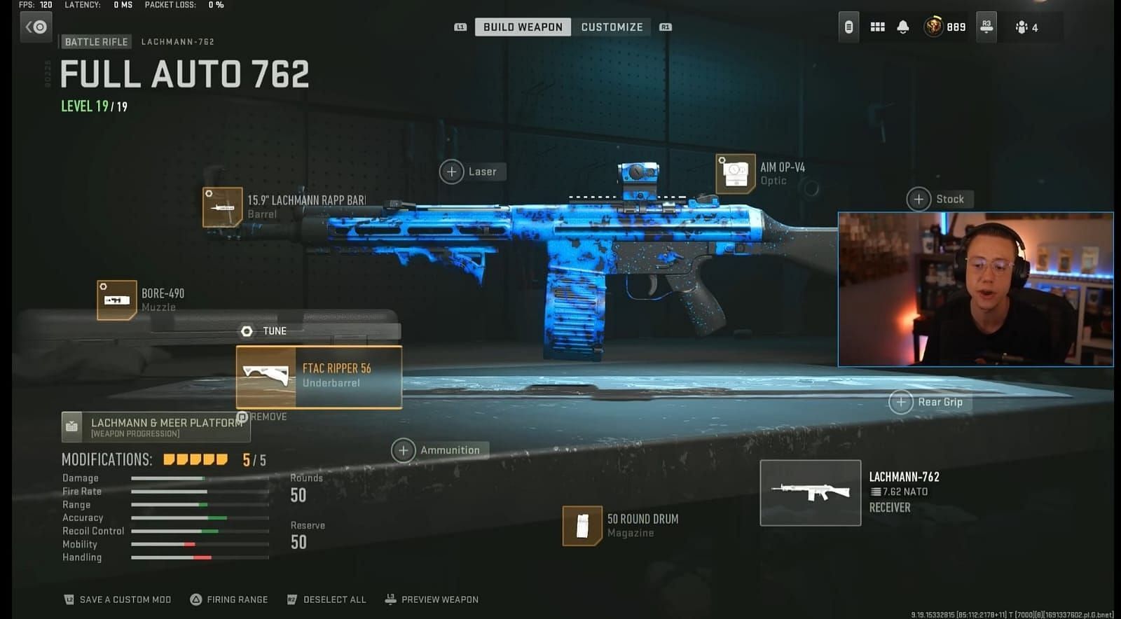 Lachmann 762 TTK loadout in Warzone 2 (Image via Activision and YouTube/WhosImmortal)