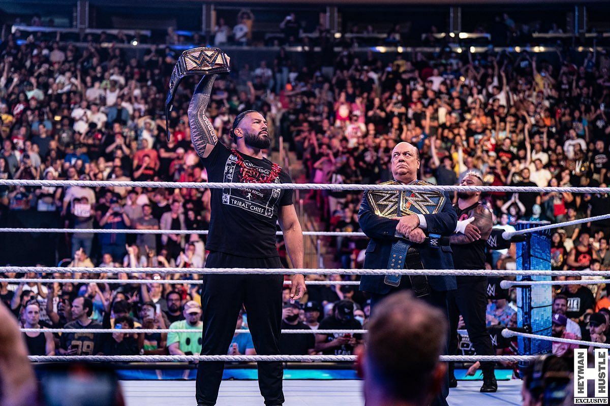 Roman Reigns and Paul Heyman on WWE SmackDown.