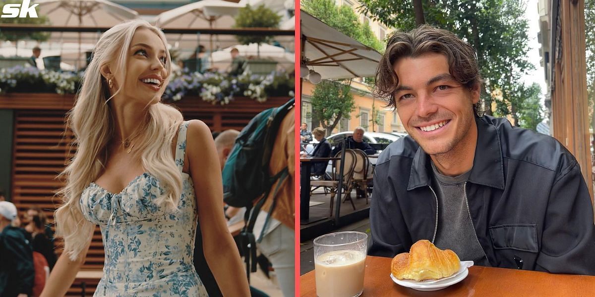 Taylor Fritz and girlfriend Morgan Riddle 