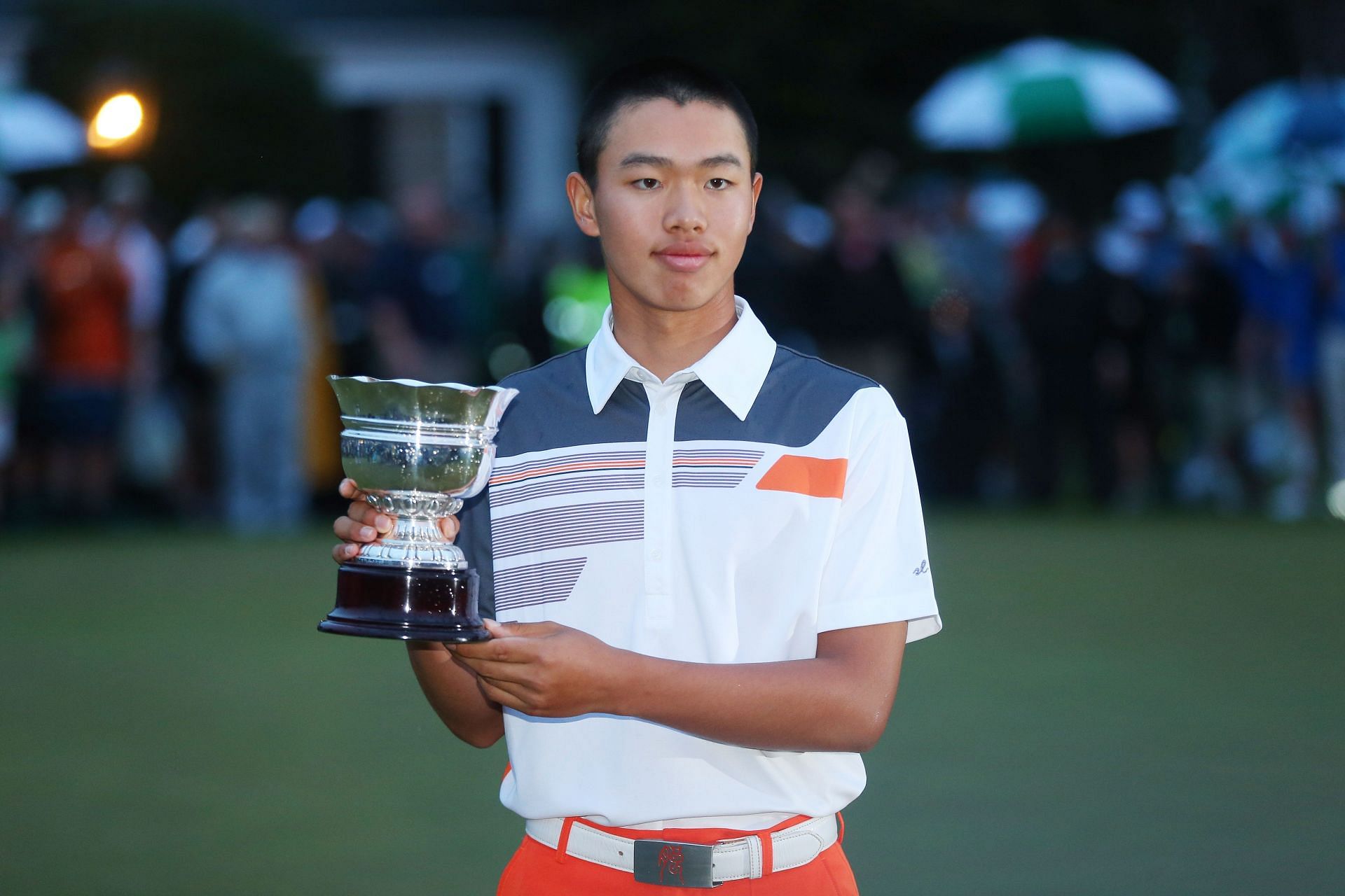 Guan Tianlang at the 2013 The Masters (via Getty Images)