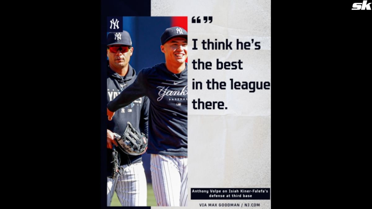 New York Yankees' Anthony Volpe believes Isiah KinerFalefa is 'the