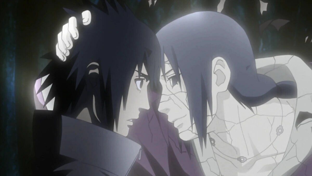 Itachi saying goodbye to Sasuke (Image via Studio Pierrot).