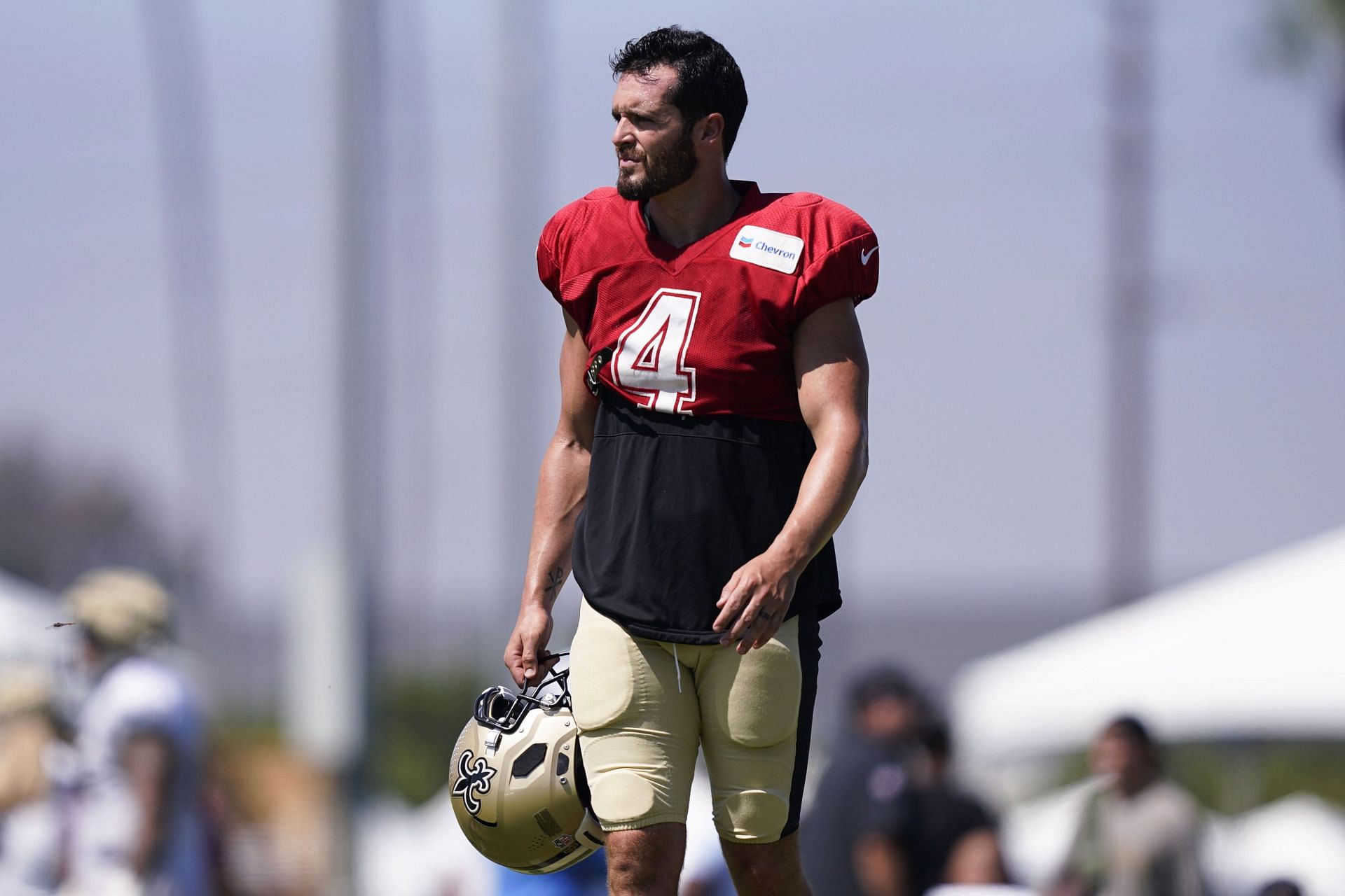 Saints Chargers Practice Football