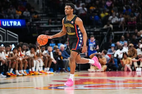 Bronny James at the 2023 McDonald's All-American Game