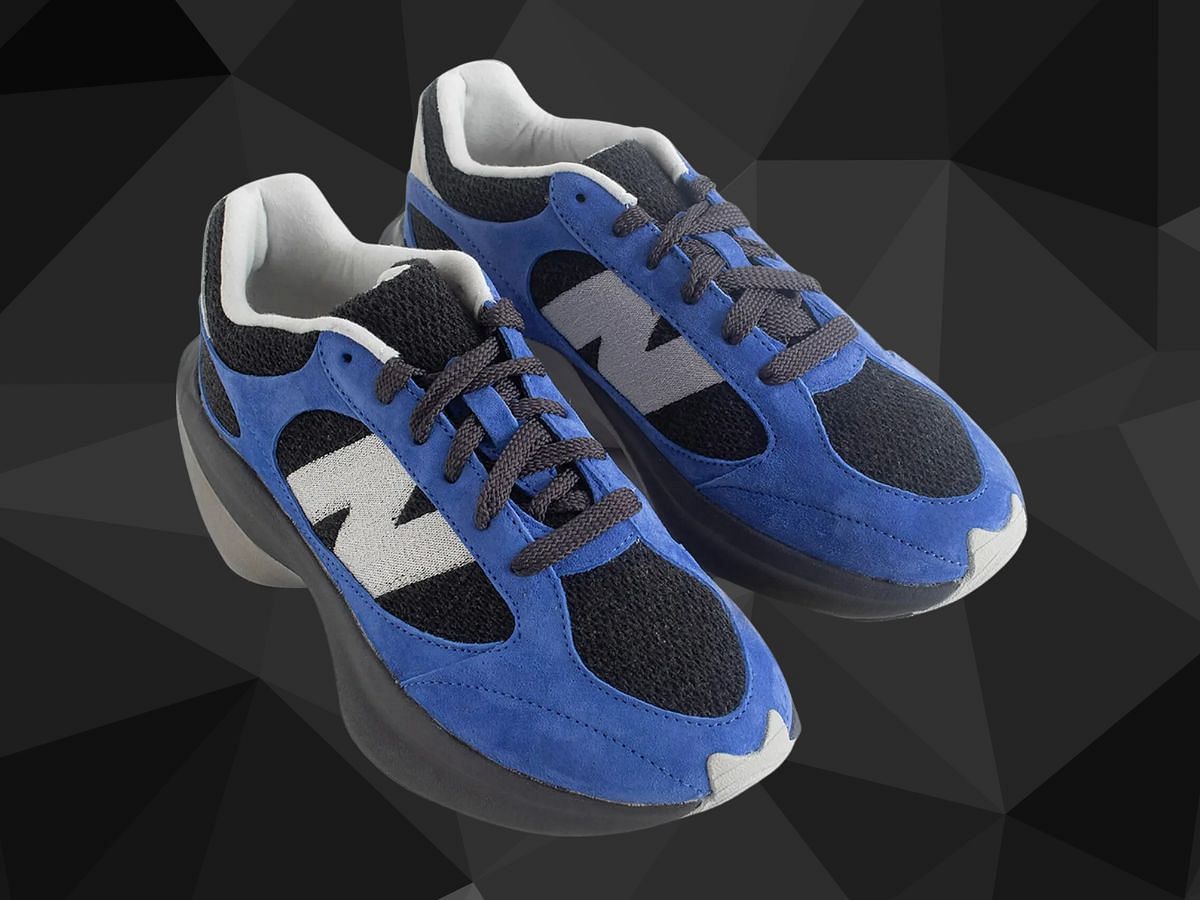 New Balance Warped Runner &quot;Black/Royal&quot; sneakers (Image via Slam Jam)