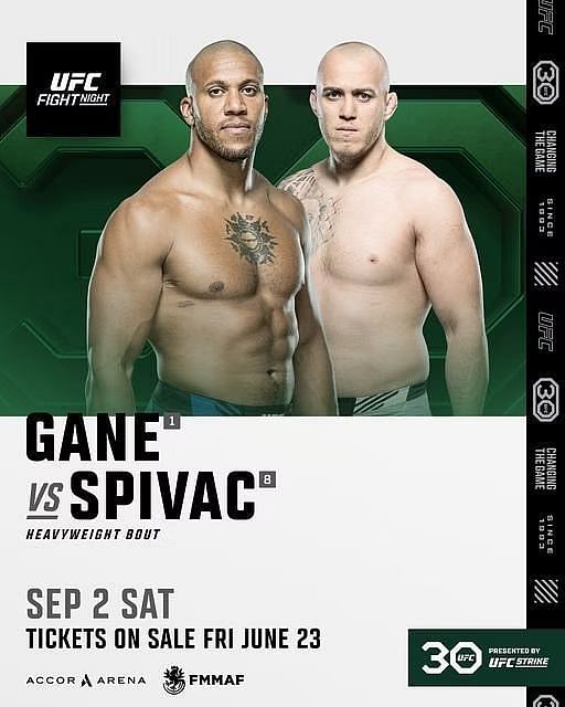 UFC Fight Night: Gane vs. Spivac [Image Credit: UFC on Facebook]