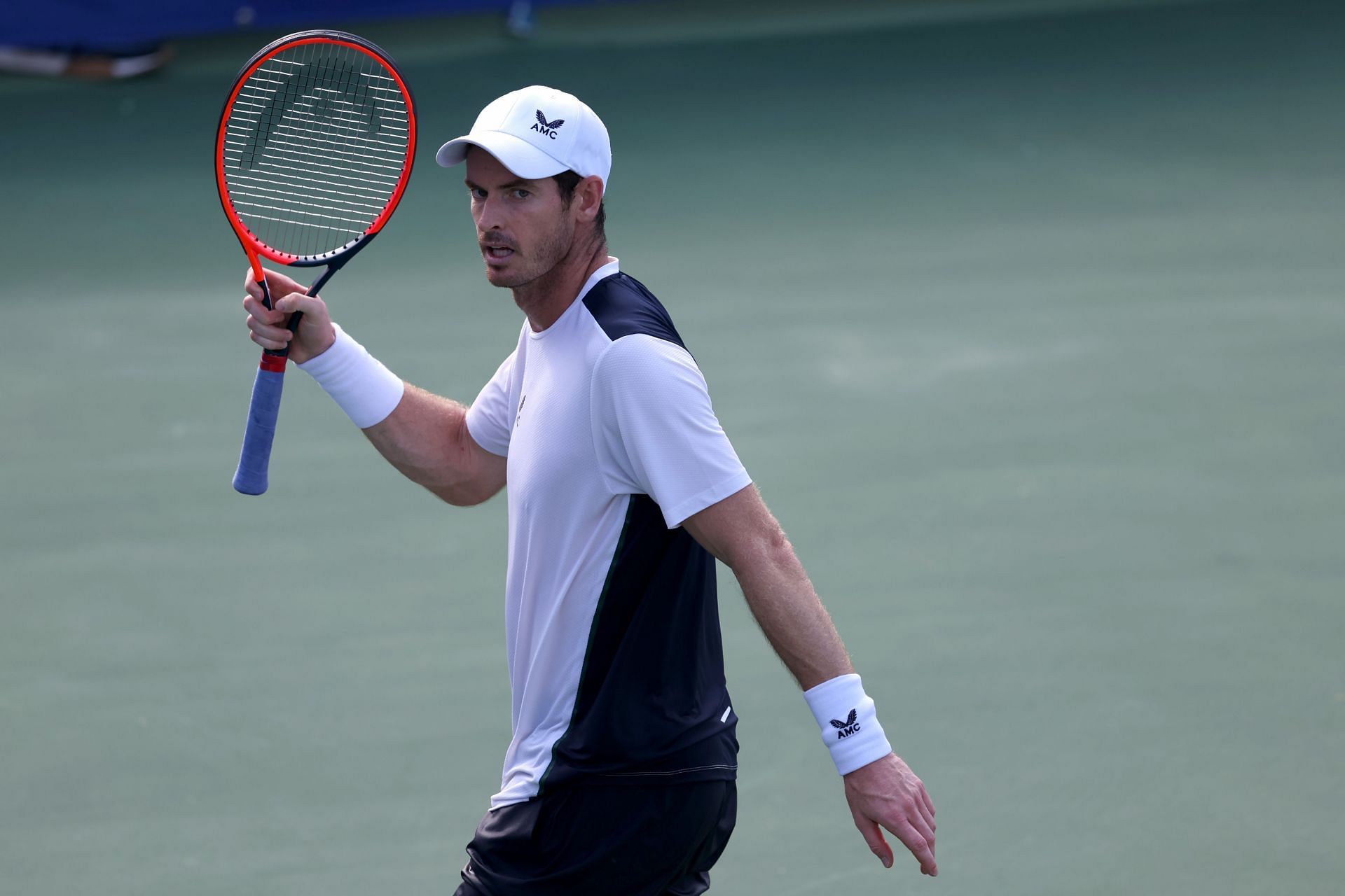 Andy Murray in action at the Citi Open