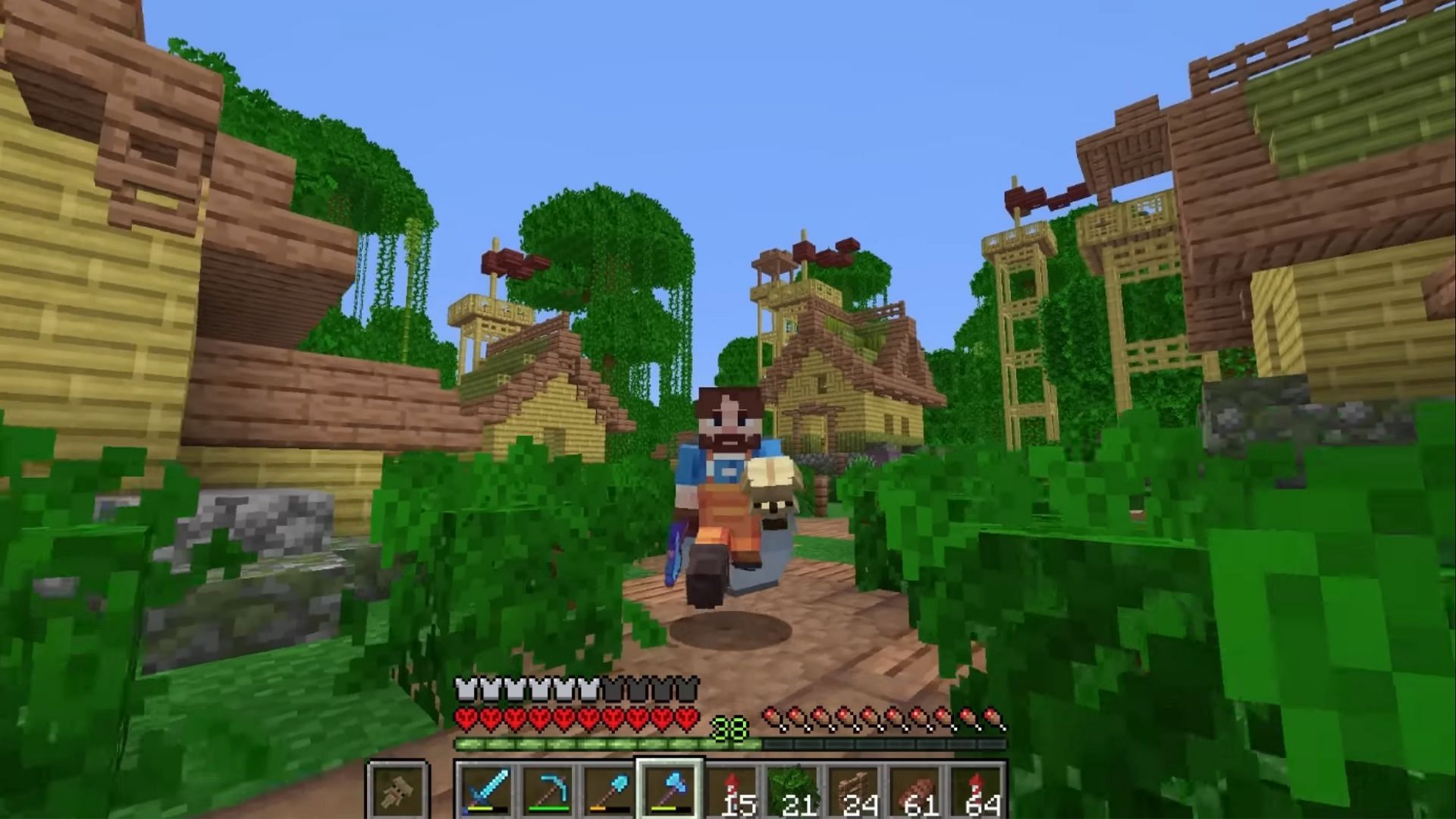 Bamboo Village in-game (Image via Mojang Studios)