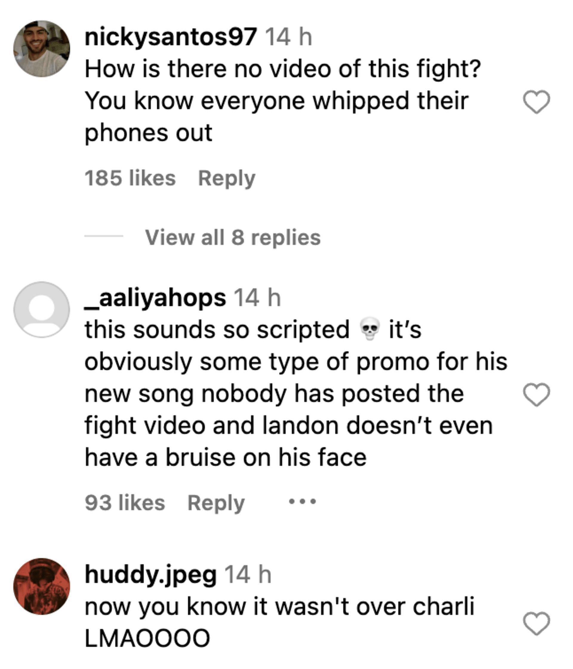 Netizens wondered the reason behind the fight. (Image via Instagram)