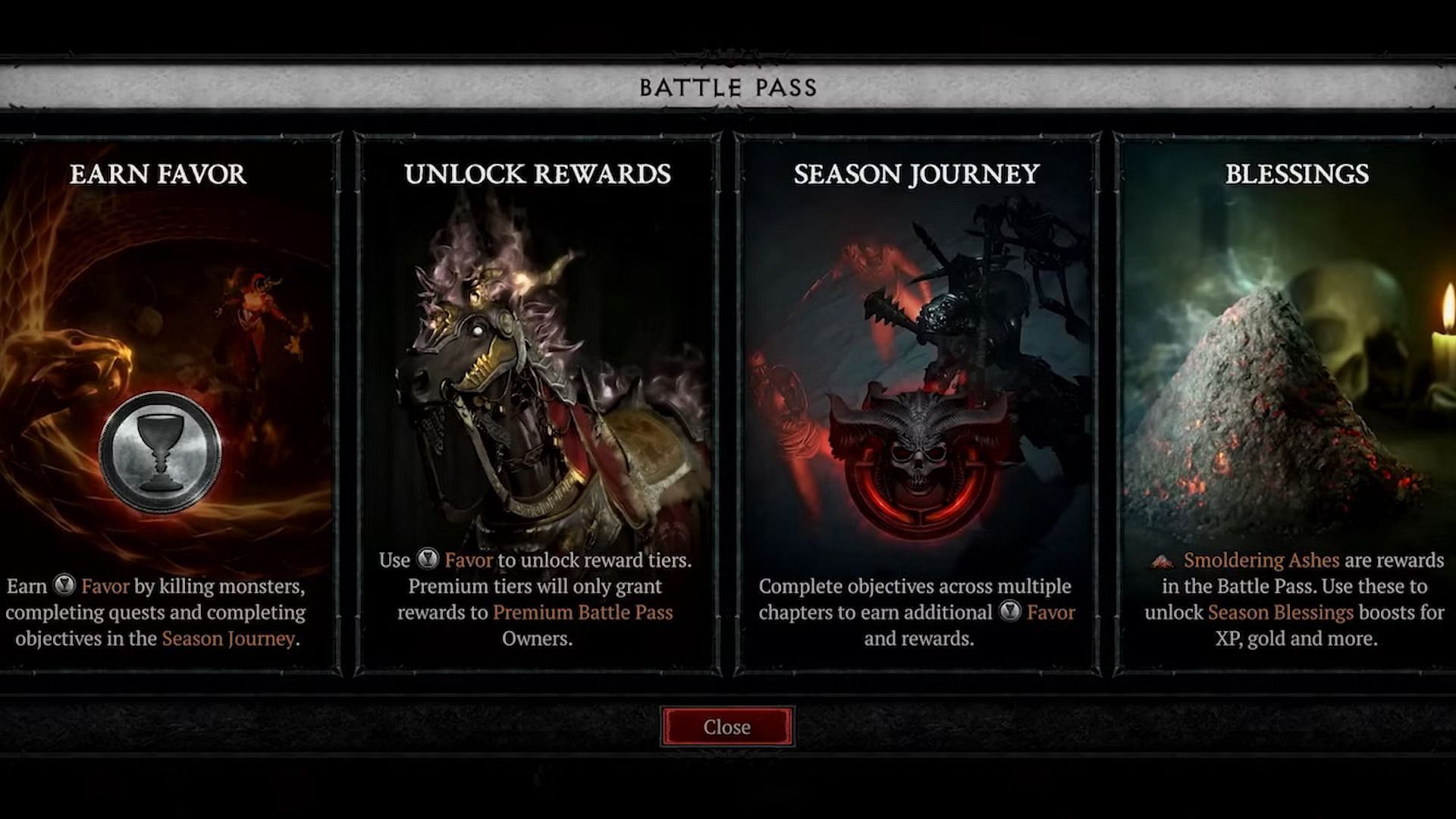 You can earn rewards from Season of the Malignant battle pass (Image via Blizzard Entertainment)