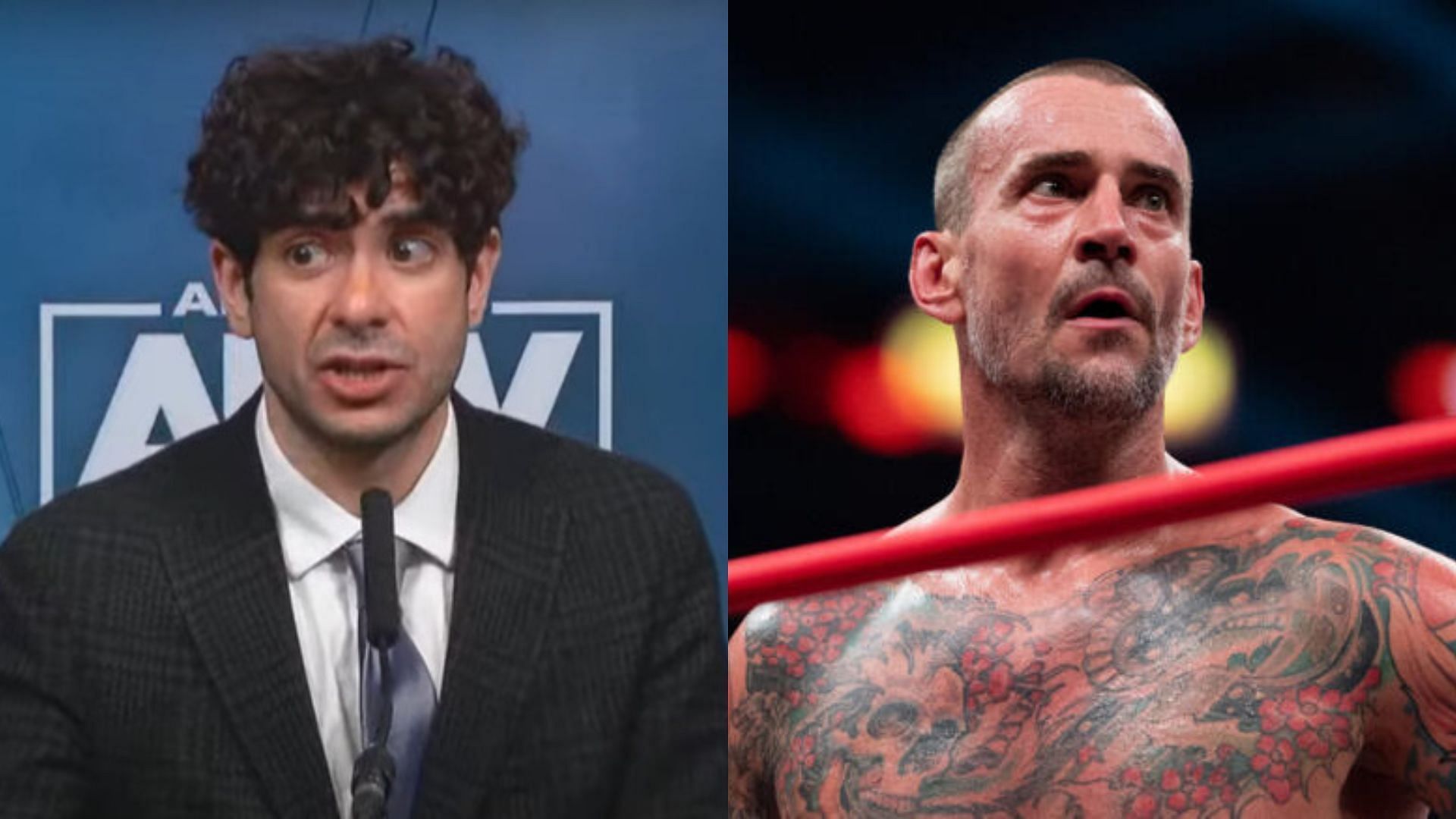 Tony Khan (left) and CM Punk (right).