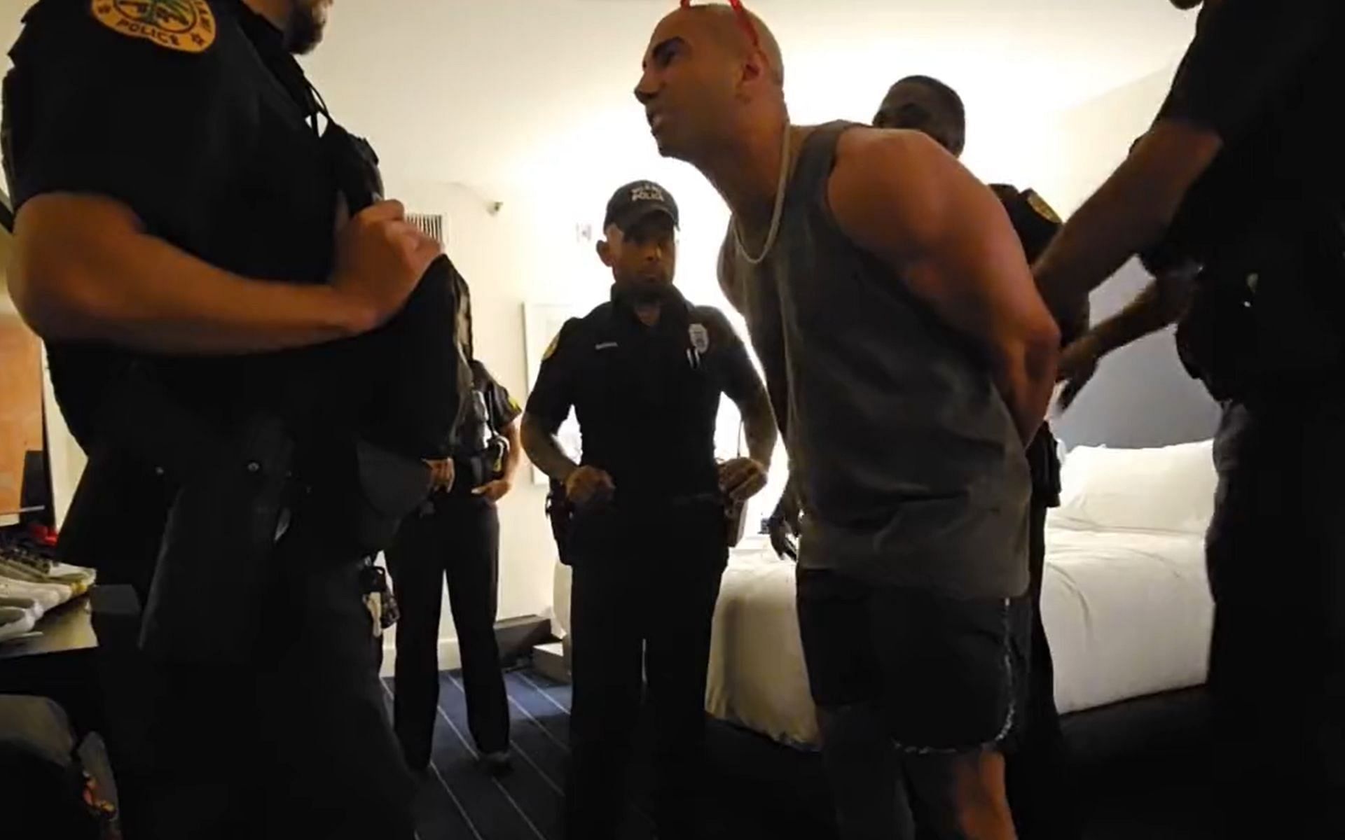 Fousey was arrested on August 23, 2023 (Image via @FearedBuck/Twitter)