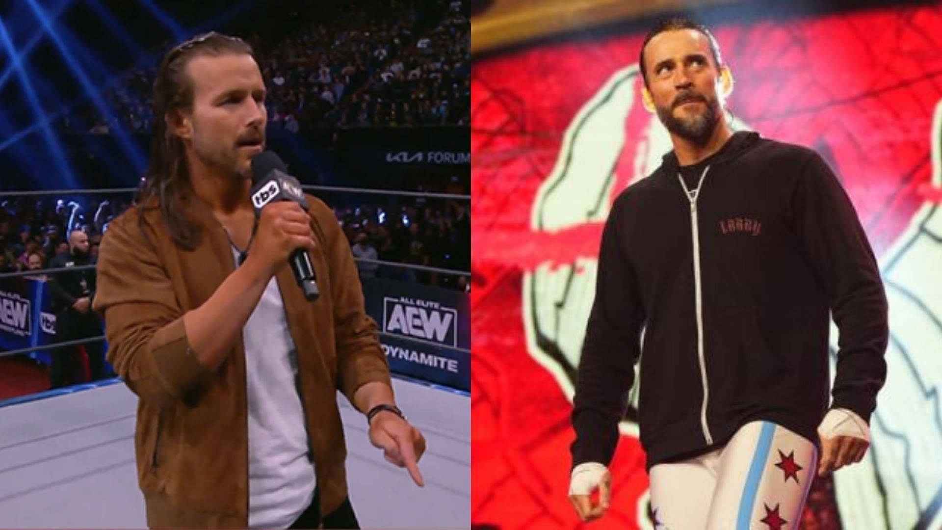 Adam Cole (left) and CM Punk (right).