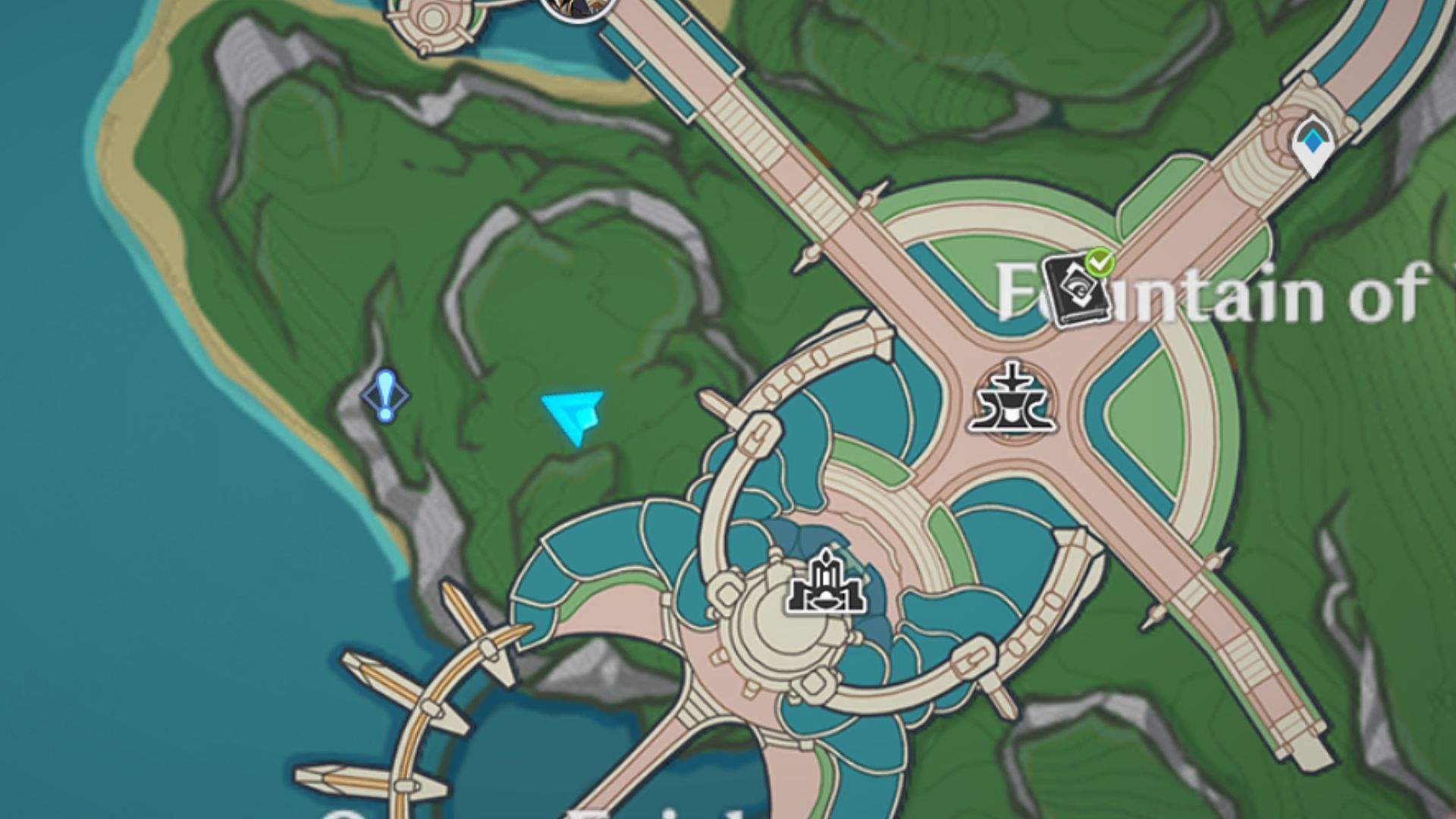 Location of Second World Quest (Image via HoYoverse)