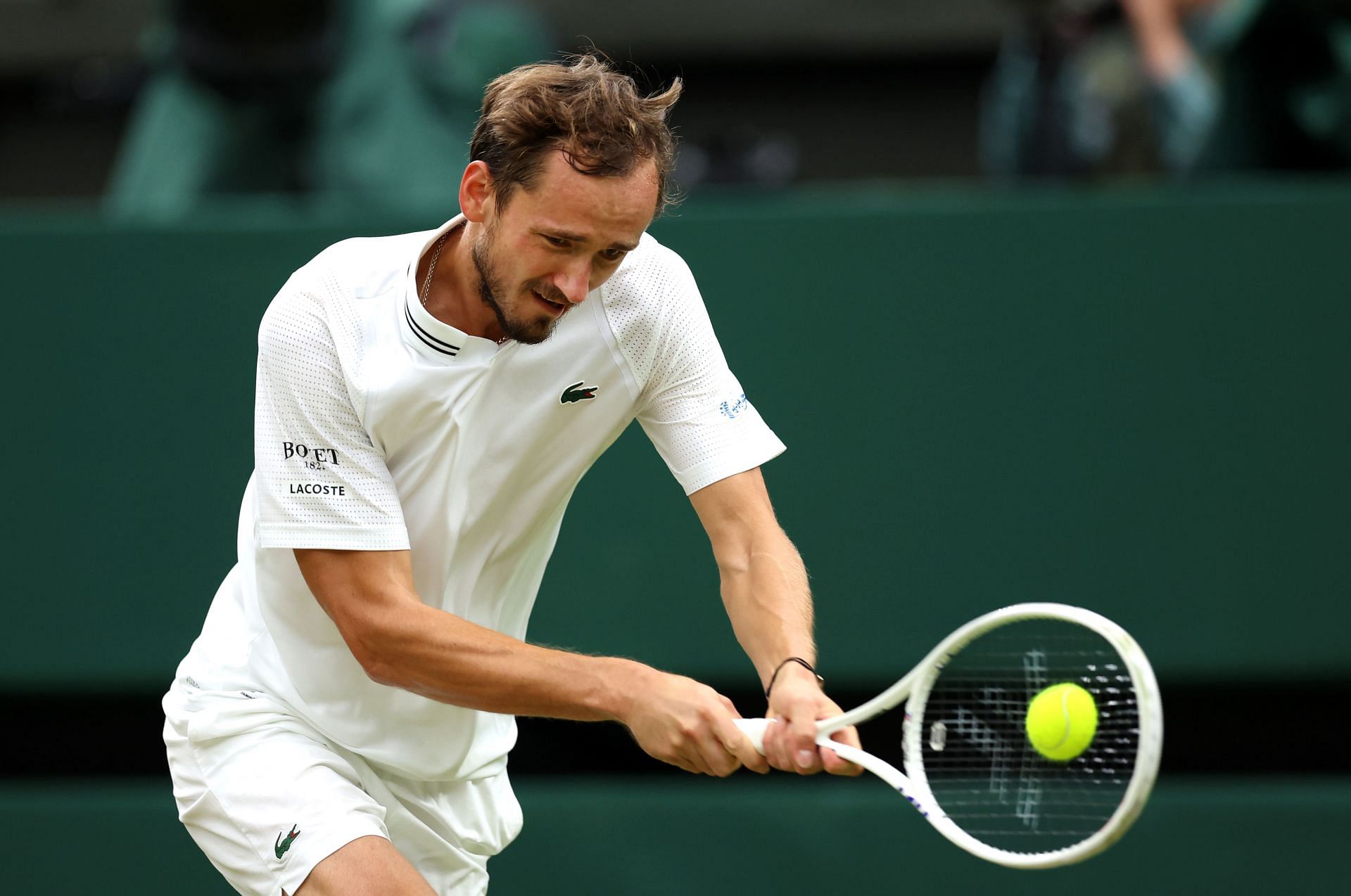 Daniil Medvedev in action at Wimbledon 2023