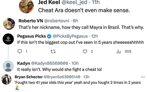 Fans comment on Pena blasting Silva. [via Twitter]