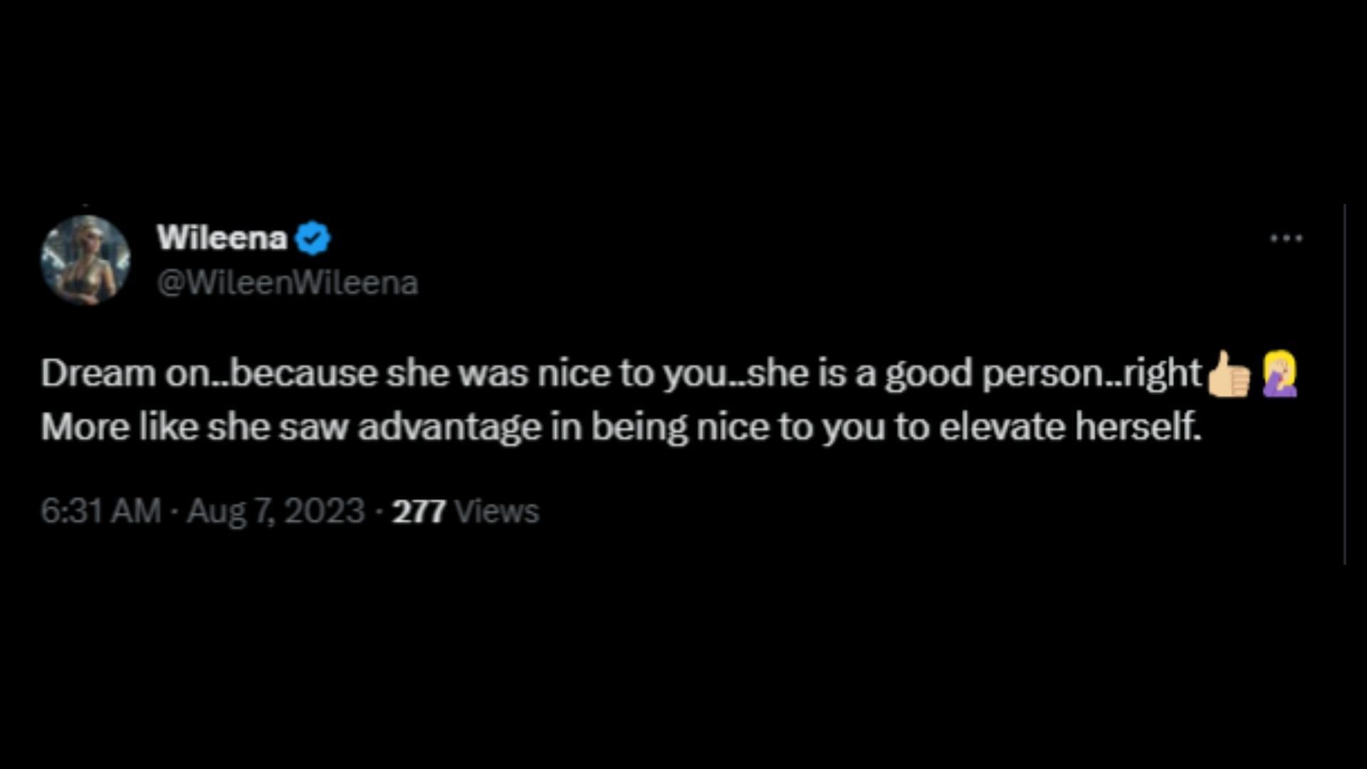 Screenshot of a Twitter user remarking on the Oblivion singer&#039;s support for Lizzo. (Photo via @Grimezsz/Twitter)