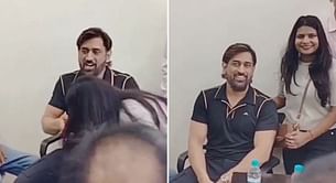 [Watch] Fan touches MS Dhoni’s feet after meeting the legendary player, poses for a beautiful selfie