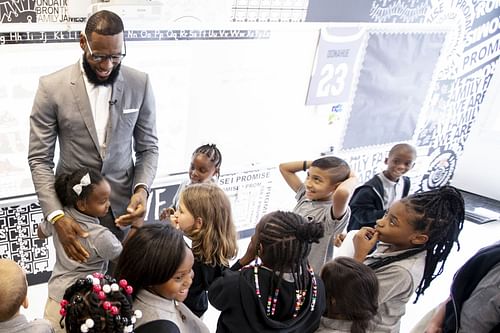 LeBron James at the I Promise School