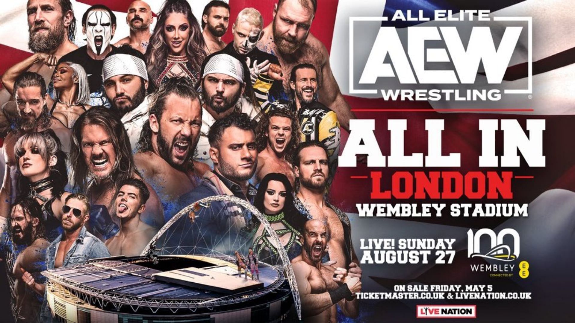 AEW All In poster. Image Credits: Twitter - @WrestlingCovers