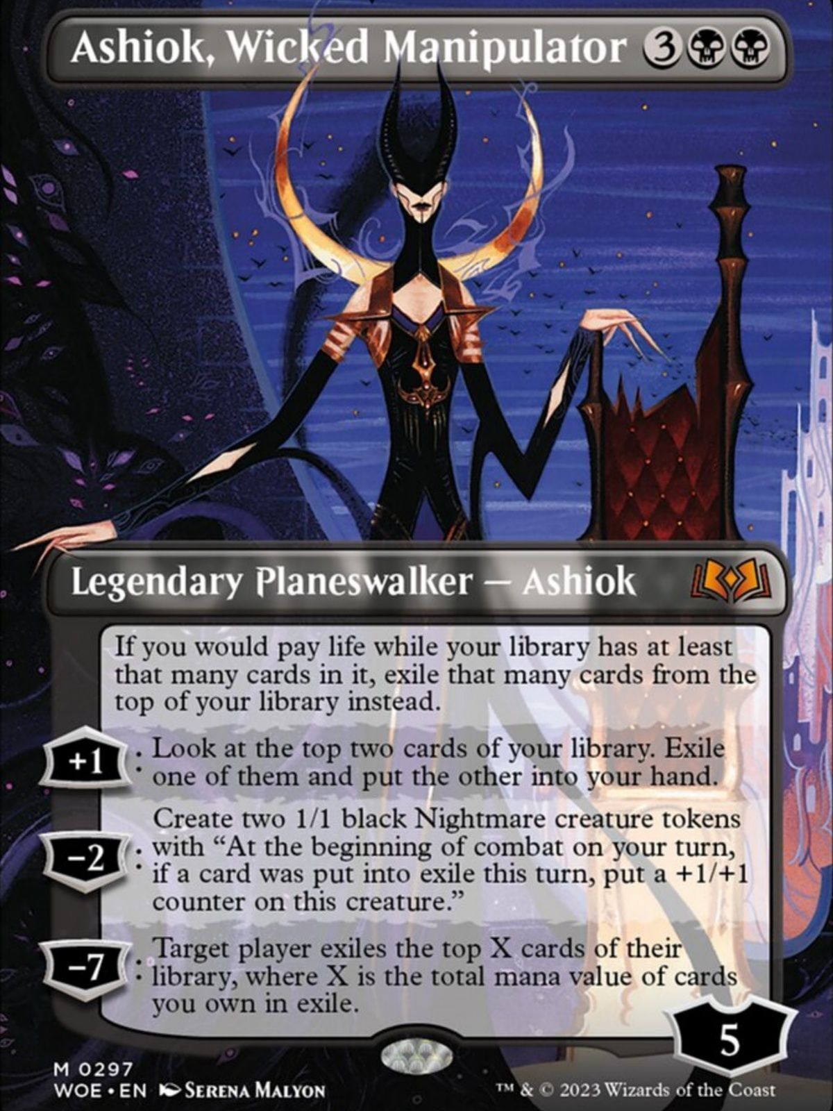 Ashiok Wicked Manipulator Magic The Gathering's Wilds of Eldraine
