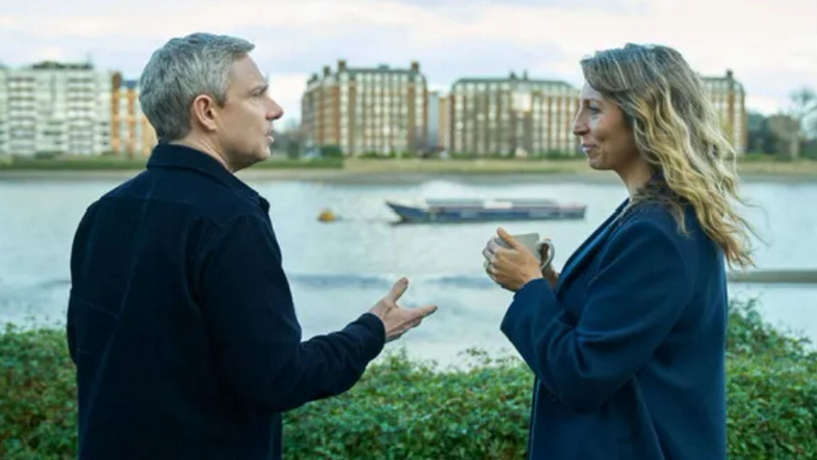 Martin Freeman and Daisy Haggard as Paul and Ally in Breeders (Image via Rotten Tomatoes)