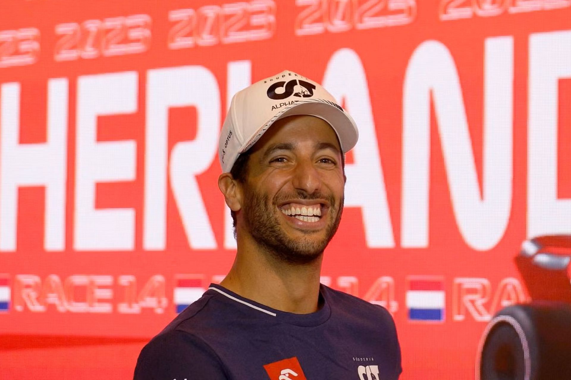 Daniel Ricciardo attends the Drivers Press Conference during previews ahead of the 2023 F1 Dutch Grand Prix. (Photo by Dean Mouhtaropoulos/Getty Images)
