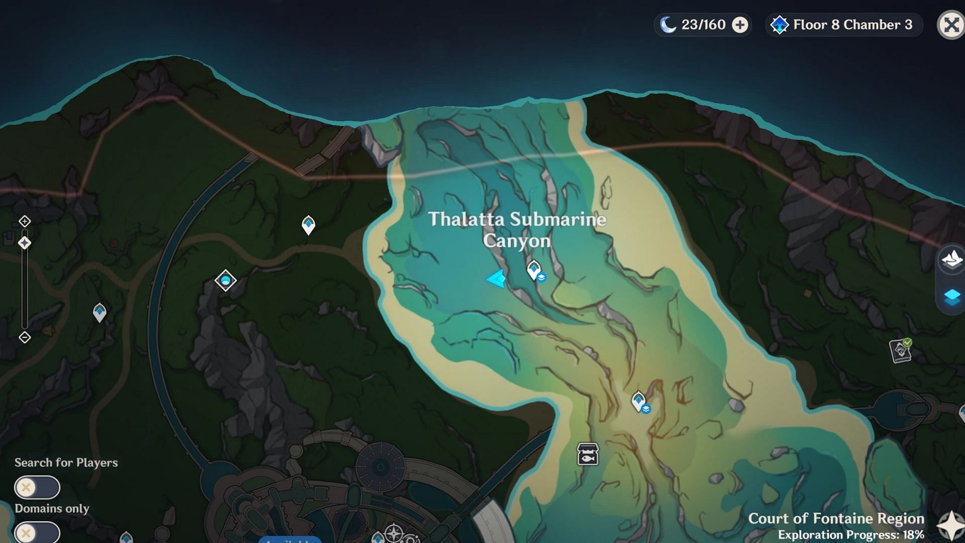 Location of Sword of the Gorge on the map(Image via Mihoyo)
