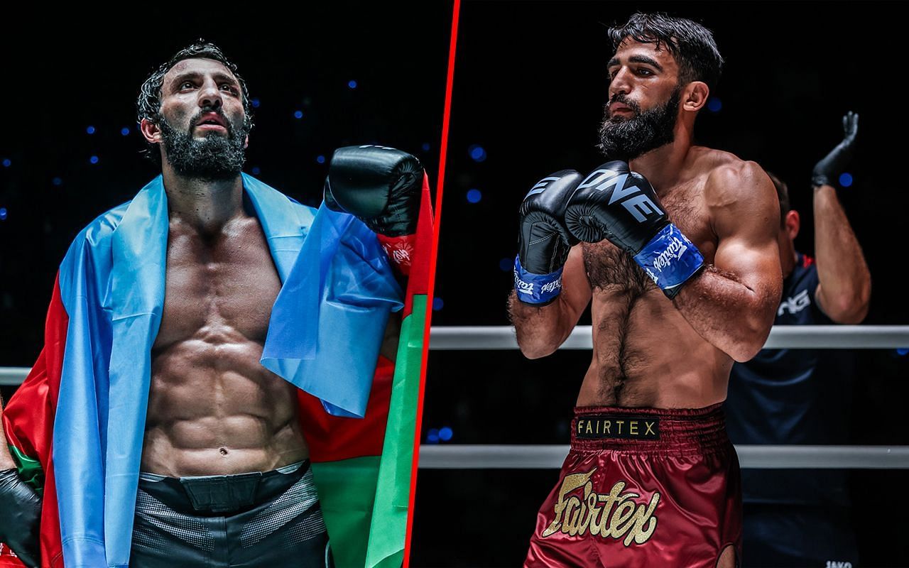 Chingiz Allazov (Left) gave props to Marat Grigorian (Right) after ONE Fight Night 13