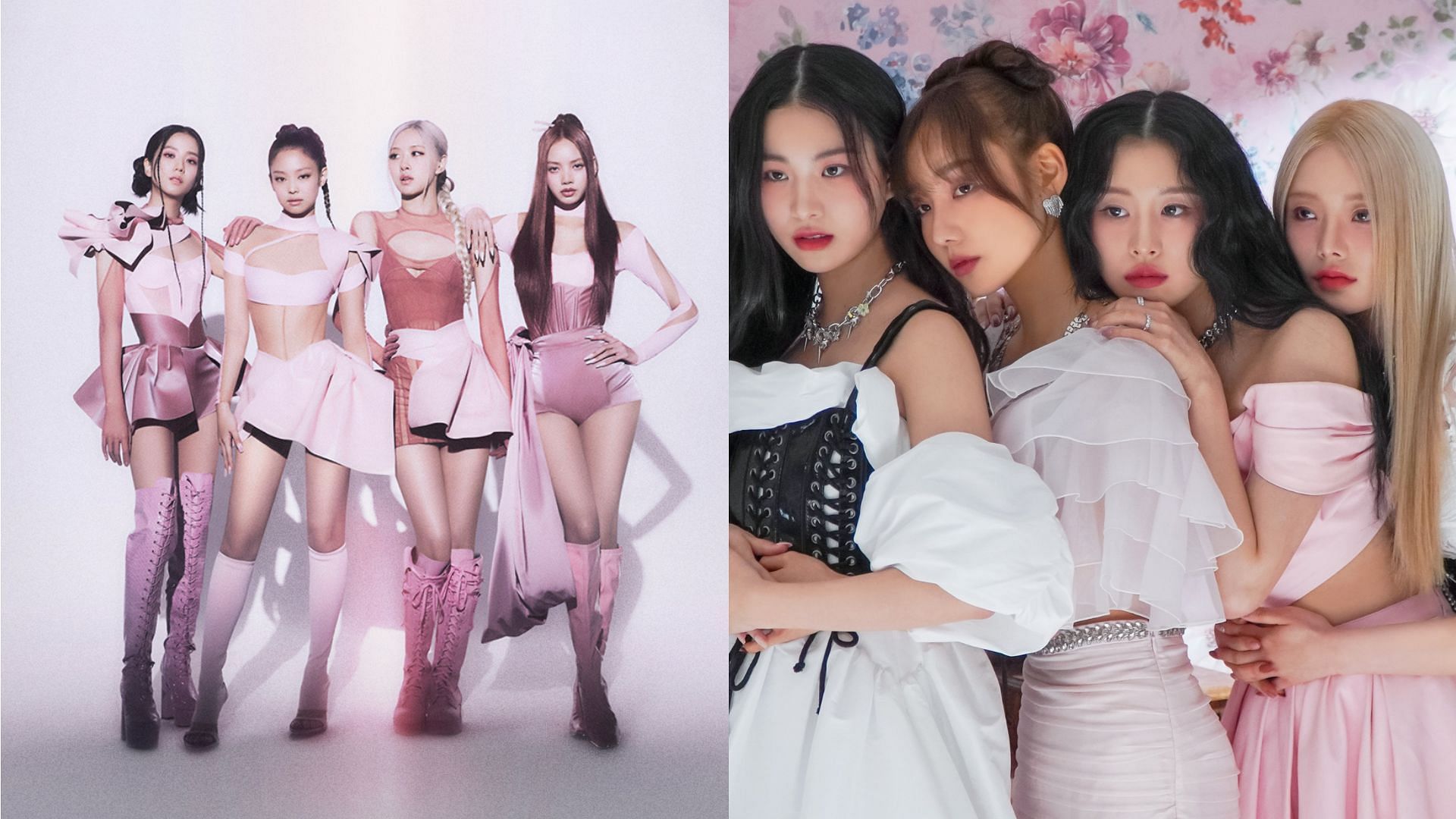 BLACKPINK and FIFTY FIFTY land nominations at the VMAs 2023 for Best K-pop (Images via Twitter/BLACKPINK and we_fiftyfifty)