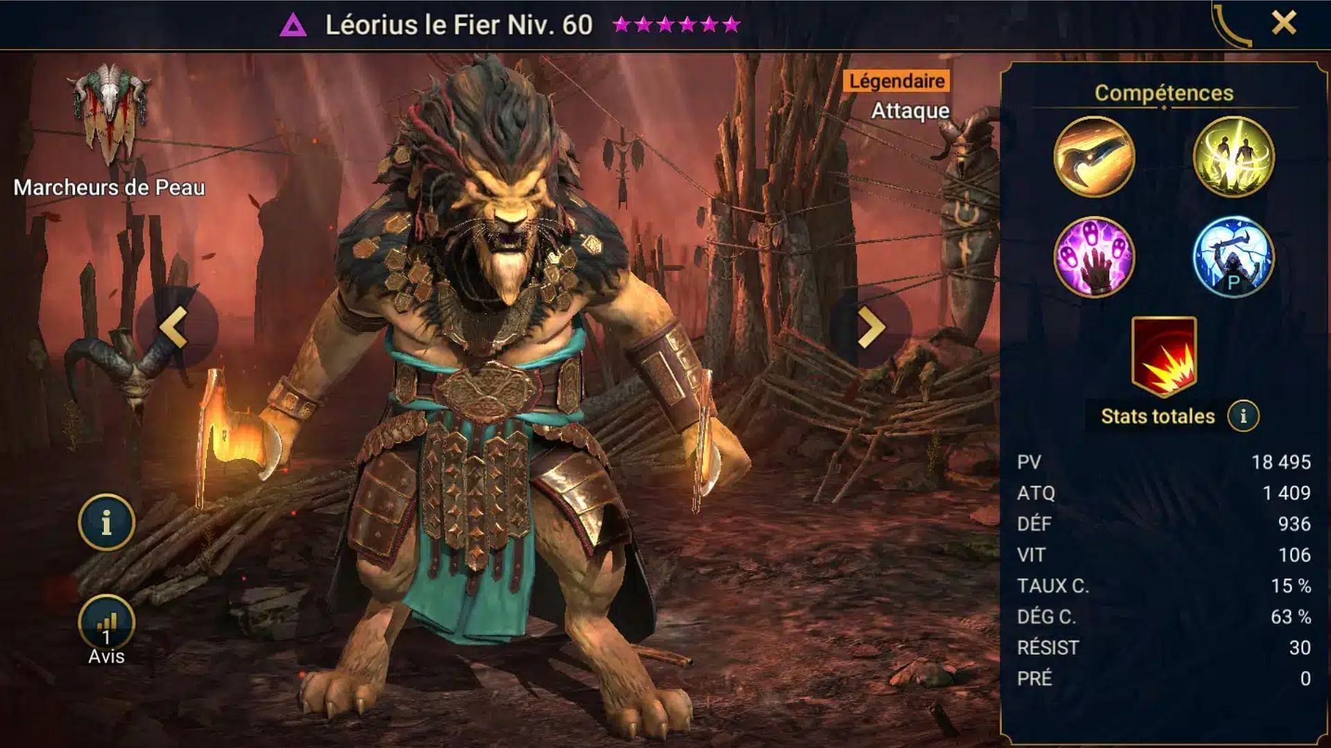 Leorius from Skinwalker faction. (Image via Plarium)