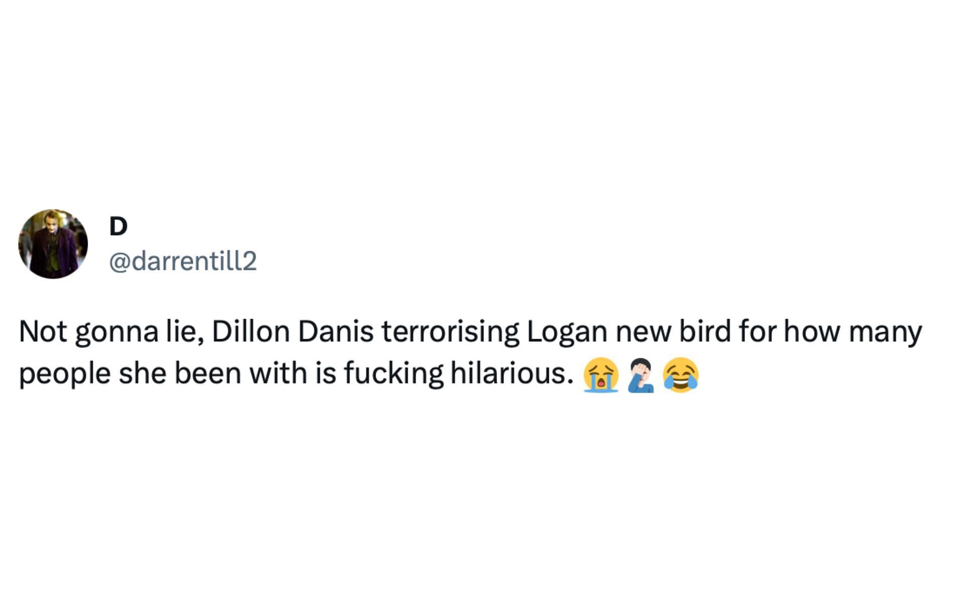 Darren Till&#039;s tweet.