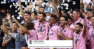 “Can’t hate him even if you tried”, “Too pure” - Fans blown away by Lionel Messi’s gesture before lifting first-ever trophy at Inter Miami